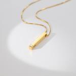 3D Bar Necklace in Gold