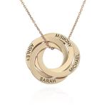 Rose Gold Russian Rings Necklace