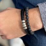 Silver Braided Leather Bracelet