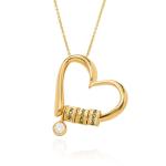 Charming Heart Necklace in Gold