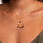 Charming Heart Necklace in Gold