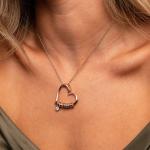 Charming Heart Necklace in Rose Gold