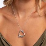 Charming Heart Necklace in Silver