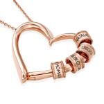 Charming Heart Necklace in Rose Gold