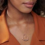 Charming Heart Necklace in Rose Gold