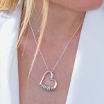 Charming Heart Necklace in Silver