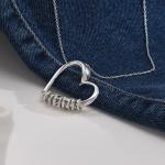 Charming Heart Necklace in Silver