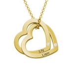 Gold Interlocking Hearts Necklace