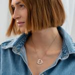 Rose Gold Interlocking Hearts Necklace