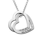 Silver Interlocking Hearts Necklace