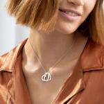 Silver Interlocking Hearts Necklace