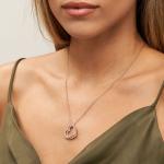 Rose Gold Interlocking Hearts Necklace