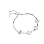 Silver Clover Name Bracelet