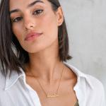 Diamond Cursive Name Necklace in Gold