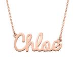 Rose Gold Cursive Name Necklace