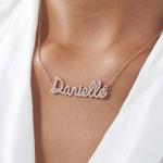 Rose Gold Cursive Name Necklace