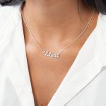 Silver Cursive Name Necklace