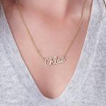 Gold Cursive Name Necklace