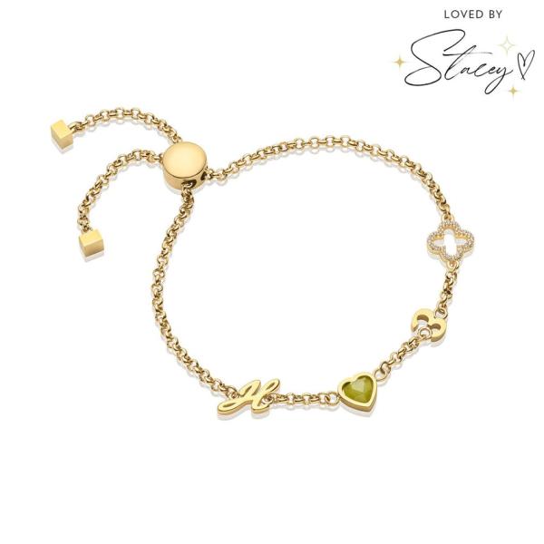 Gold Fixed Charm Bracelet