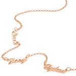 Multiple Name Necklace in Rose Gold
