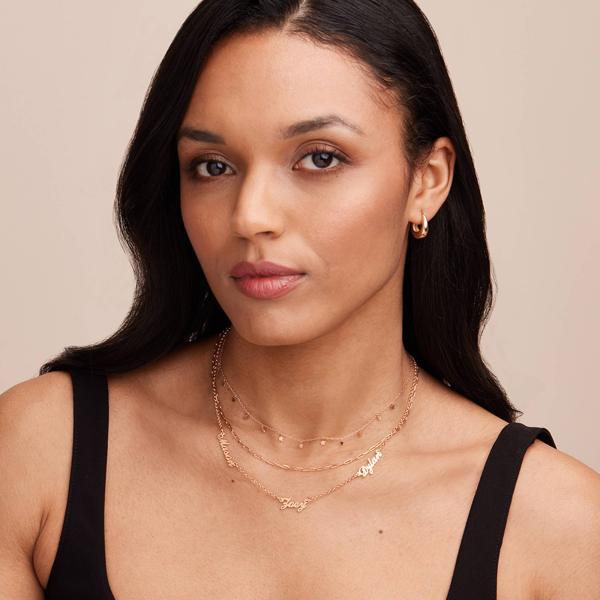 Multiple Name Necklace in Rose Gold