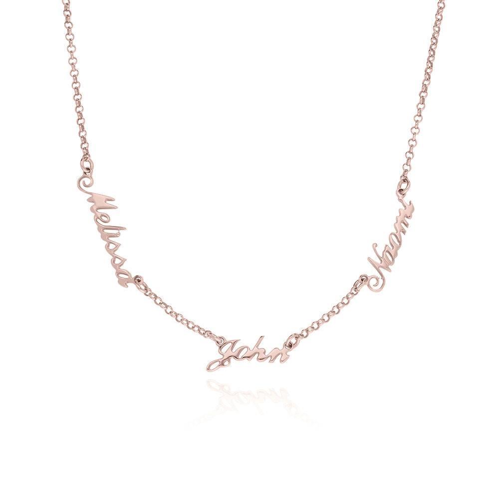 Multiple Name Necklace in Rose Gold