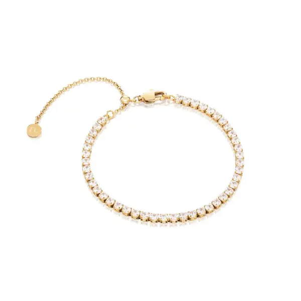 Adjustable Tennis Gold Bracelet