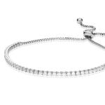 Adjustable Tennis Silver Bracelet