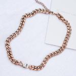 Rose Gold Initial Choker Necklace