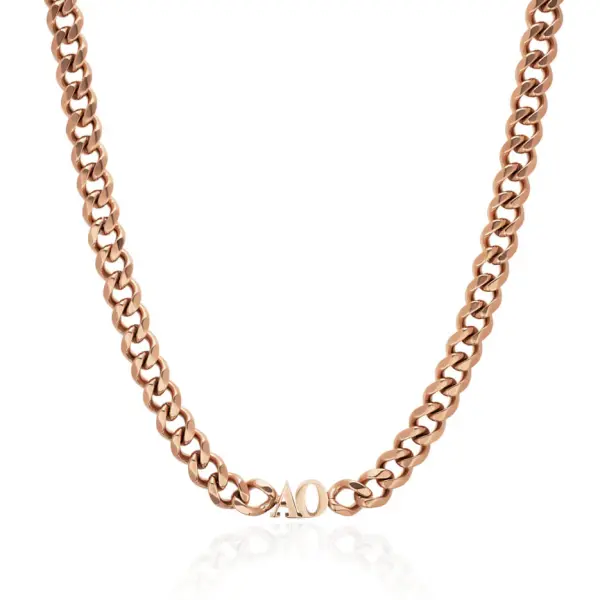 Rose Gold Initial Choker Necklace