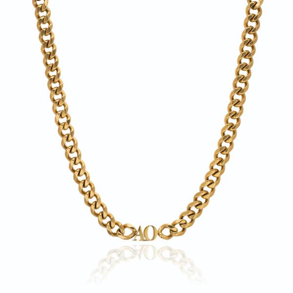 Gold Initial Choker Necklace