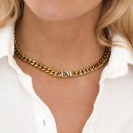 Gold Initial Choker Necklace