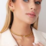 Gold Initial Choker Necklace