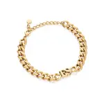 Gold Initial Curb Bracelet