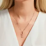 Rose Gold Initial Necklace