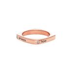 Iris Custom Square Diamond Ring in Rose Gold