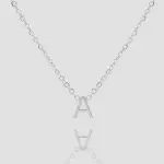 Mini Initial Necklace Silver