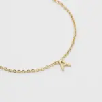 Mini Initial Necklace Gold