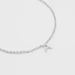 Mini Initial Necklace Silver