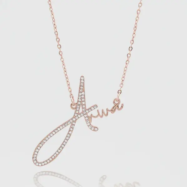 Sydney Custom Name Necklace Rose Gold