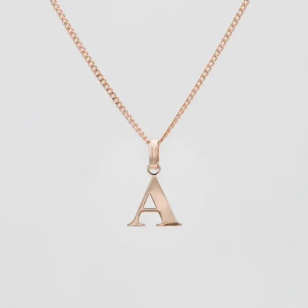 Kayla Initial Necklace Rose Gold