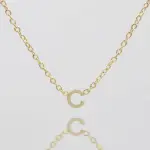 Mini Initial Necklace Gold