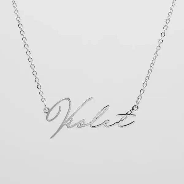 Valencia Custom Name Necklace Silver