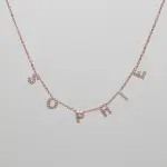 ICY Suspended Custom Name Necklace Rose Gold