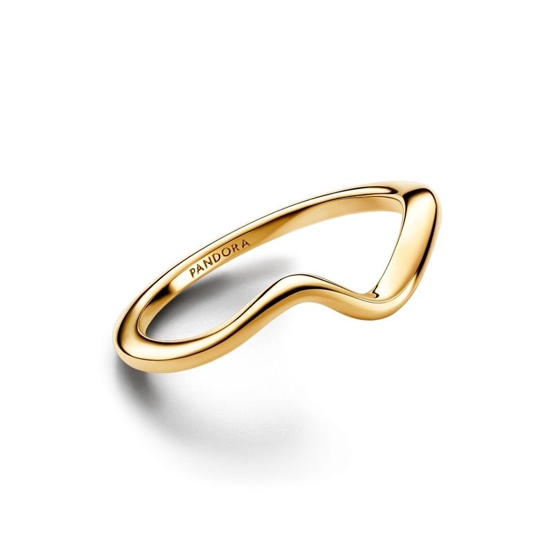 Gold Polished Wave Ring