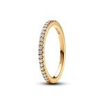 Gold-Plated Sparkling Band Ring