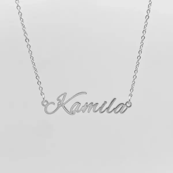 Venice Custom Name Necklace Silver