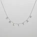 ICY Suspended Custom Name Necklace Silver