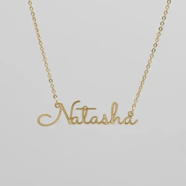 London Name Necklace Gold