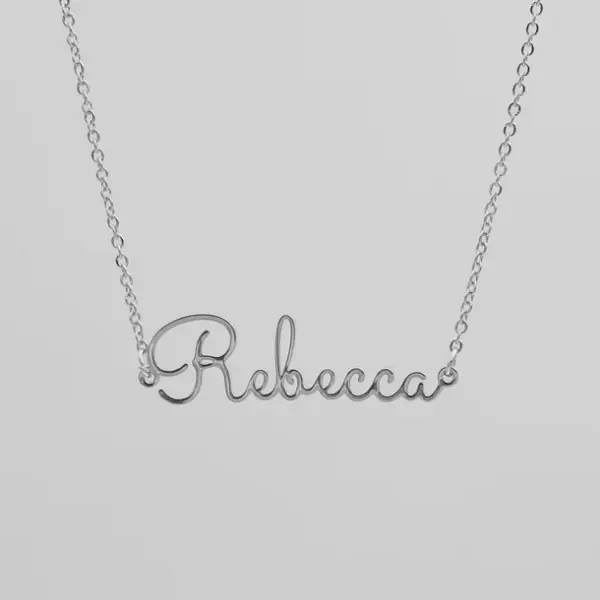 London Name Necklace Silver